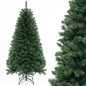 6/7/8 FT Artificial Christmas Tree with 568/830/1182 Branch Tips and 200/250/400 Warm White LED Lights-M