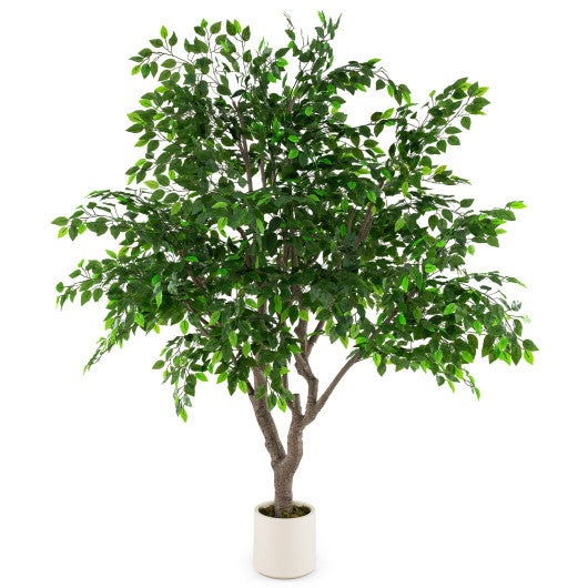 8.2 FT Tall Artificial Ficus Tree Large Faux Greenery Tree with Leaves