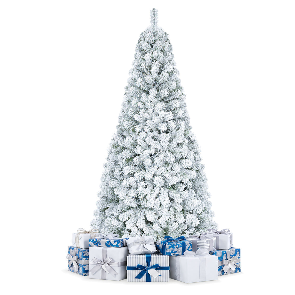 Artificial Snow-Flocked Christmas Tree with Branch Tips-6 ft