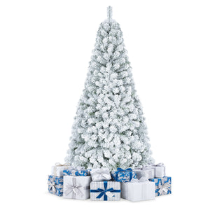 Artificial Snow-Flocked Christmas Tree with Branch Tips-6 ft