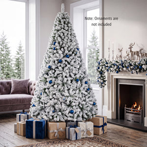 Artificial Snow-Flocked Christmas Tree with Branch Tips-XL