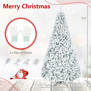 Artificial Snow-Flocked Christmas Tree with Branch Tips-XL