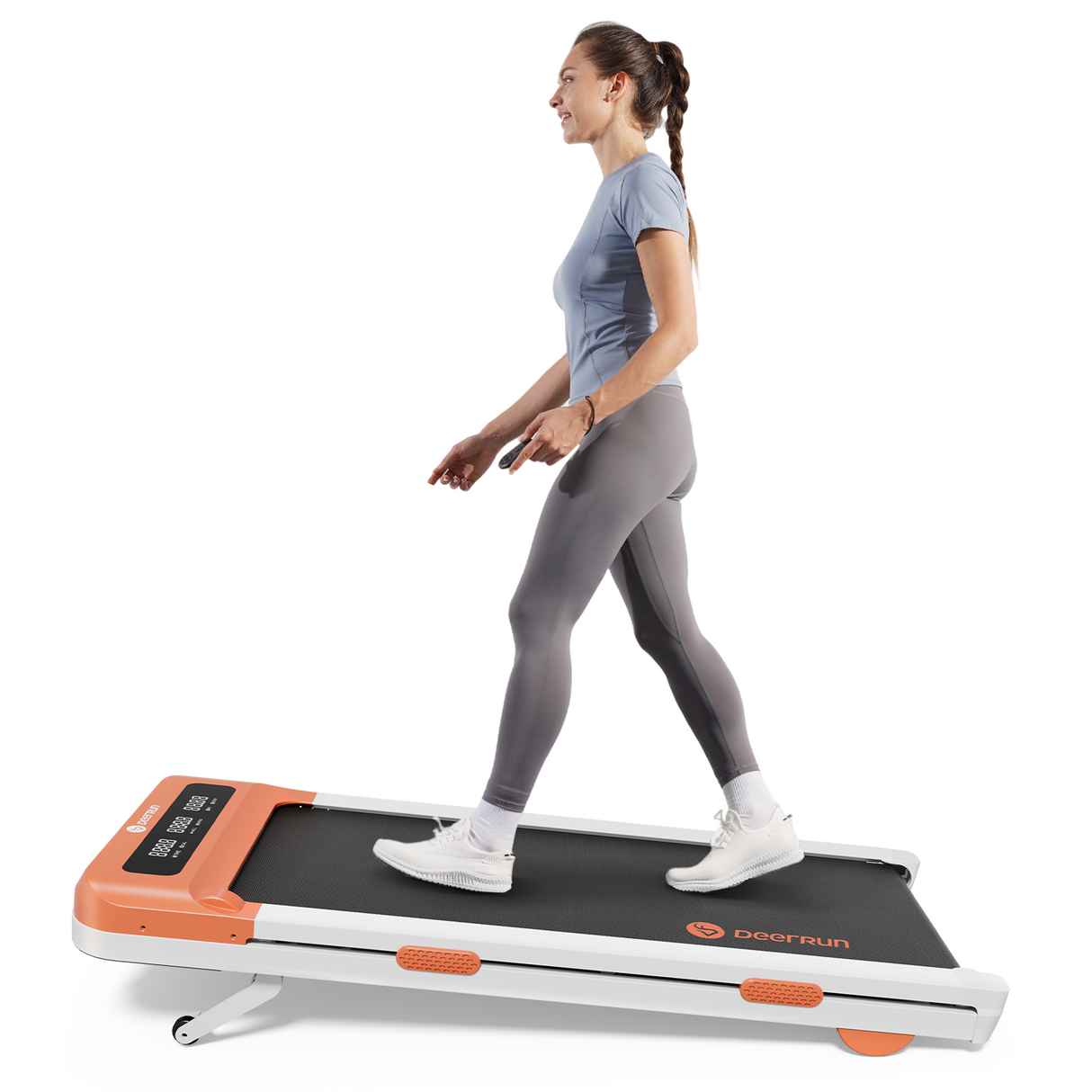 DeerRun Z10 12% Auto Incline Smart Walking Pad Treadmill with remote control-Orange