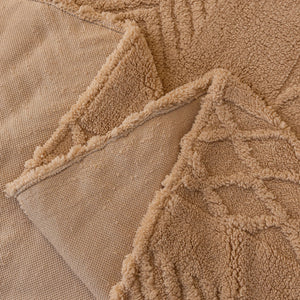 Plush Fleece Sofa Cover with 3D Cable Knit Texture Soft Cozy Warm Sofa Throw Blanket