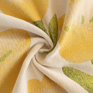 Ruffled Sweet Floral Sofa Cover with Skirt, Soft and Decorative Couch Throw Cover