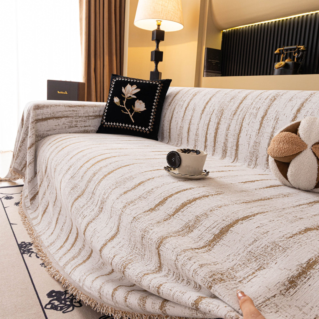 Chenille Oversized Throws for Couches, Washable and Durable Sofa Slipcover for Pets