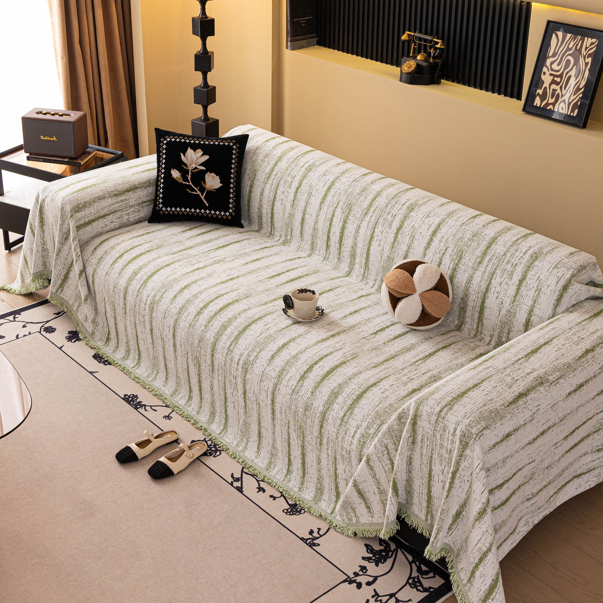 Chenille Oversized Throws for Couches, Washable and Durable Sofa Slipcover for Pets