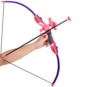 Contixo Kids Bow and Arrow Archery Set - Outdoor Toy, Safe Suction Cup Arrows, Ages 6-13 - Pink by Contixo