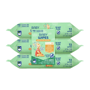 Baby Wipes – Aloe Vera & Shea Butter Infused | 99% Water-Based | Resealable Pack for Sensitive Skin by Pursonic