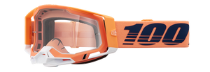 100% Racecraft 2 Goggles - Coral - Clear 50009-00018