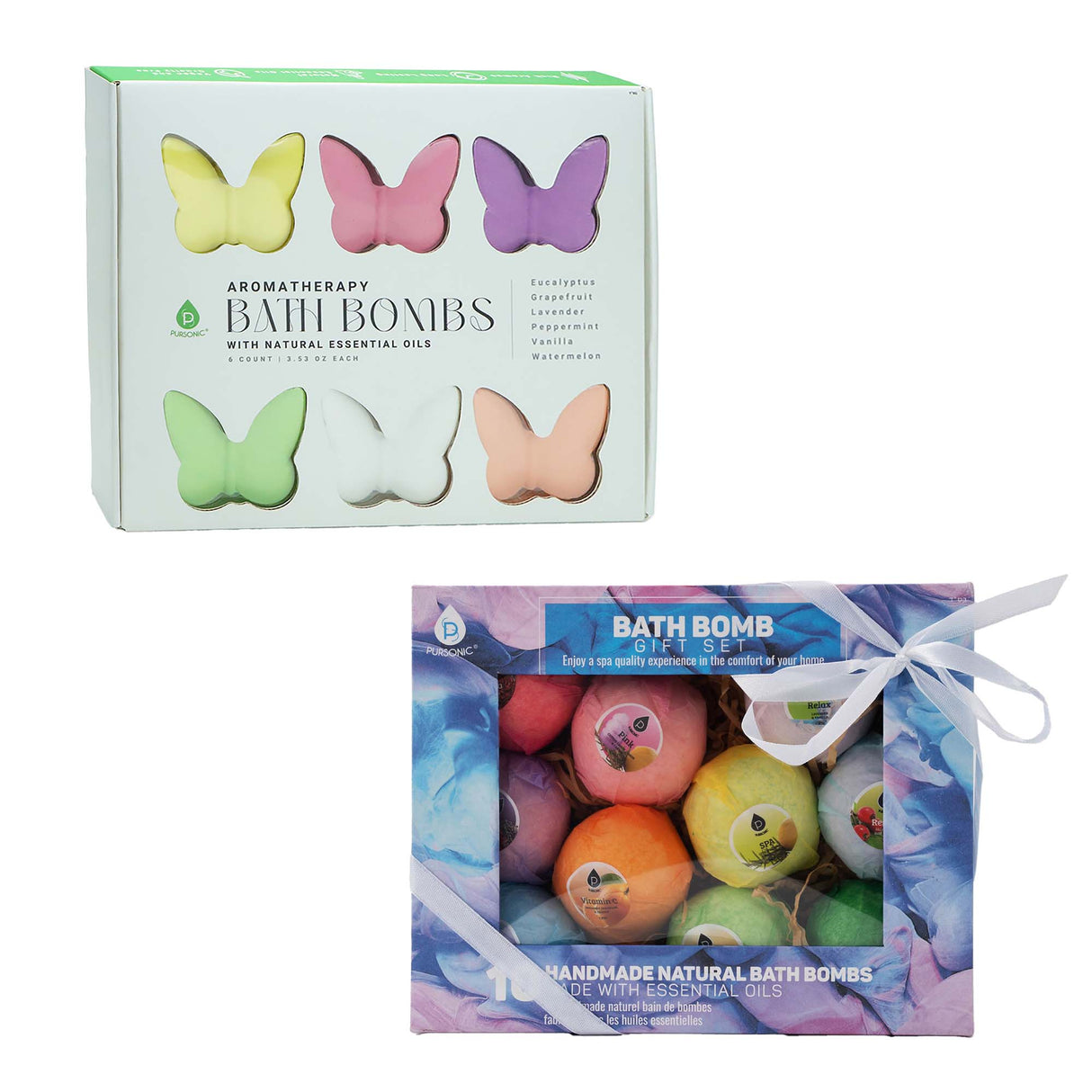 Pursonic Aromatherapy Bath Bomb Collection – Transform Your Bath into a Spa by Pursonic