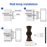 Black Golden Outdoor Wall Scone Curved Wall Lamp