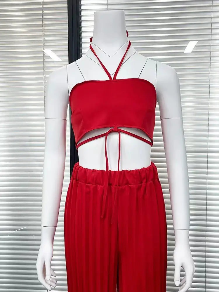 2023 Spring Women's Fashion Solid Color Top & Skirt Set