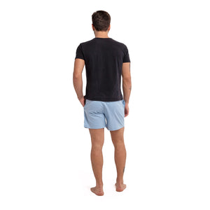 BLUE COTTON STRETCH SHORTS