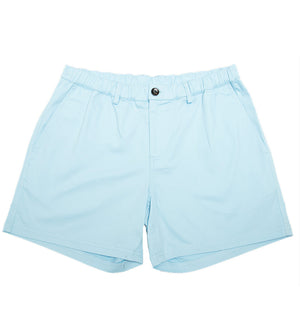 BLUE COTTON STRETCH SHORTS