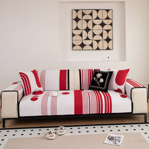 Modern Geometric Sofa Cover - Thick Woven, Pet Friendly, Stylish Couch Protector