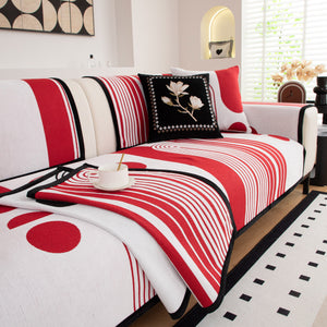 Modern Geometric Sofa Cover - Thick Woven, Pet Friendly, Stylish Couch Protector