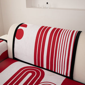 Modern Geometric Sofa Cover - Thick Woven, Pet Friendly, Stylish Couch Protector