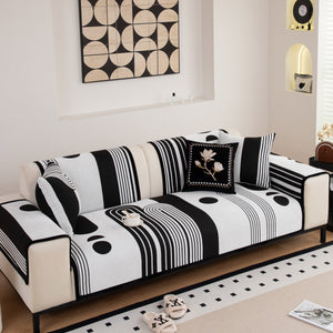 Modern Geometric Sofa Cover - Thick Woven, Pet Friendly, Stylish Couch Protector