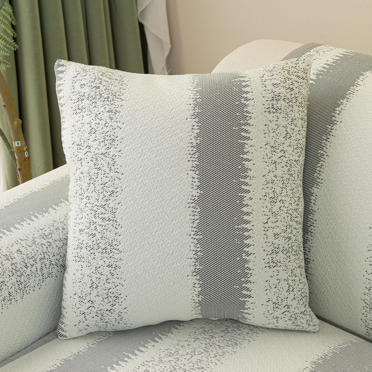 Striped Non-Slip Cooling Couch Cover, Summer Couch Pads for Seat Back Armrest