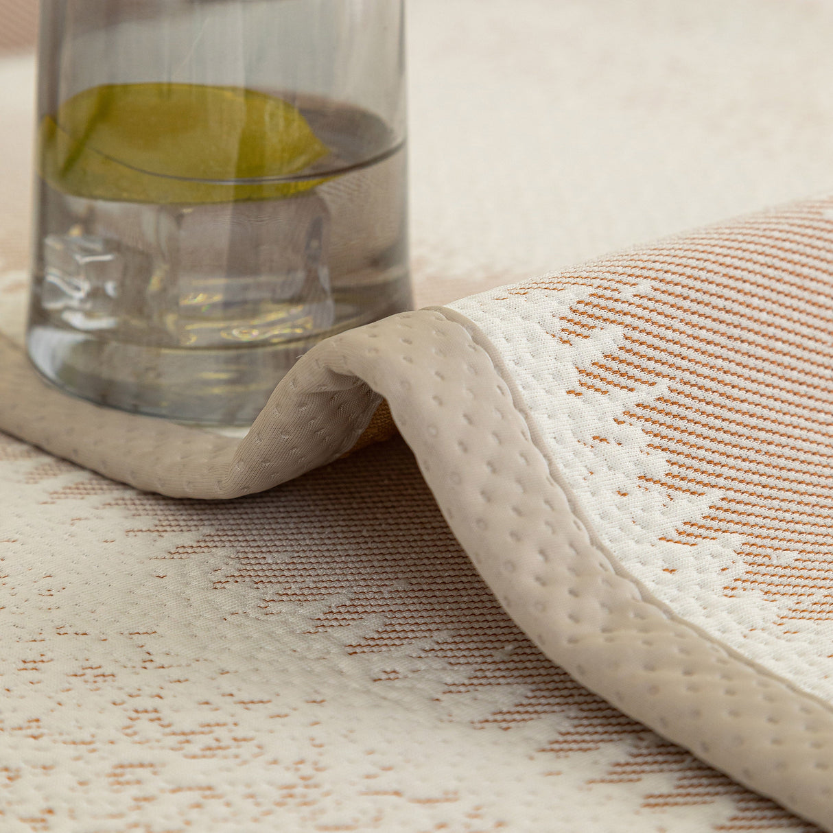 Striped Non-Slip Cooling Couch Cover, Summer Couch Pads for Seat Back Armrest