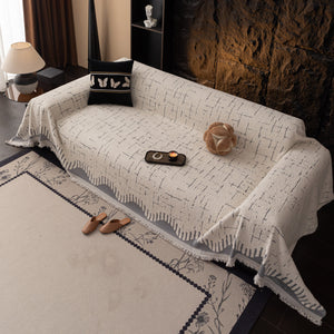 Chenille Sofa Cover Throw Blanket Woven Textured Decorative Furniture Slipcover
