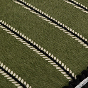 Leaf Stripe Sofa Cover with Black Sheer Skirt, Boho Soft Couch Slipcover for Pets