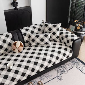 Non-Slip Chenille Sofa Slipcover Modern Geometric Sofa Protector Fits Most Sofas