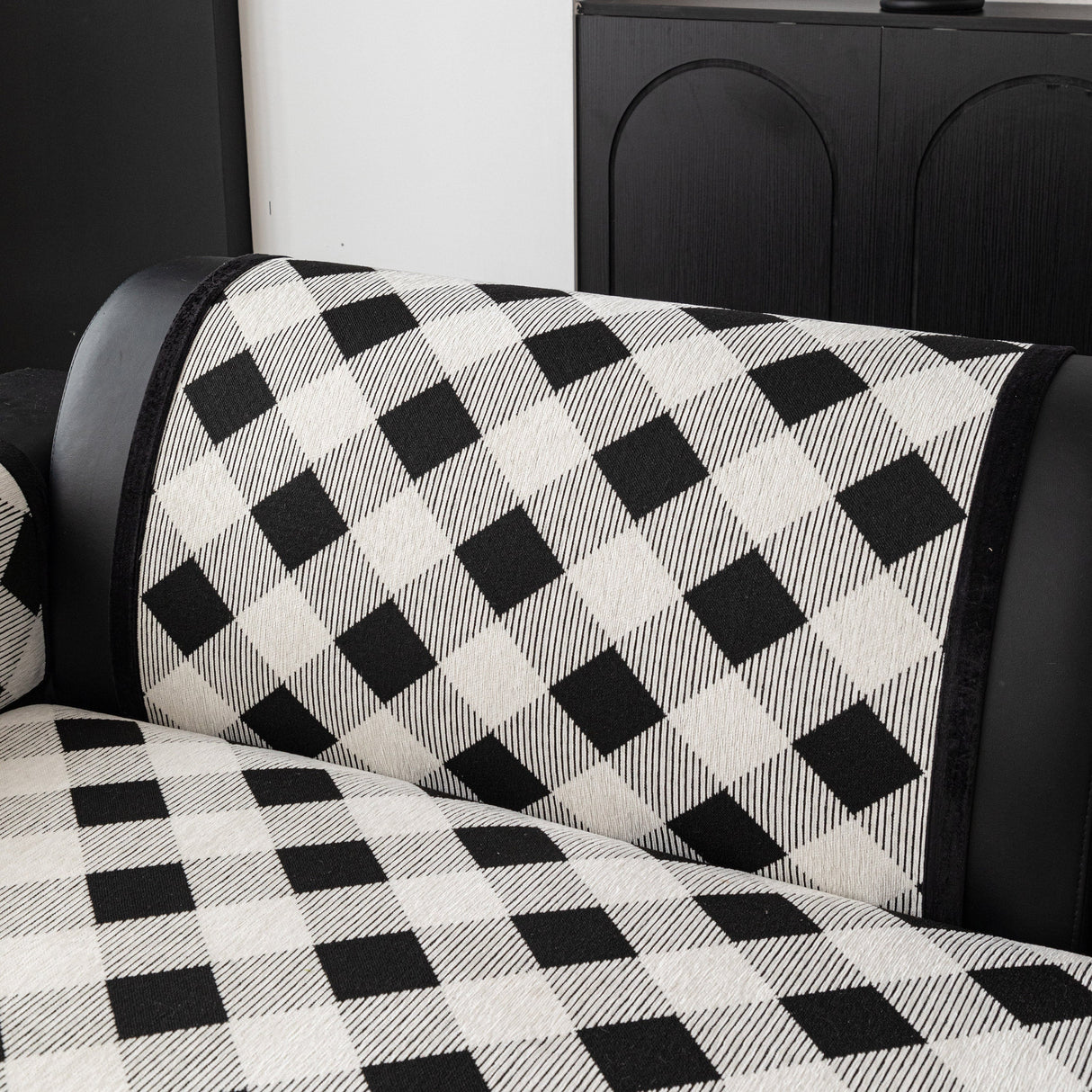 Non-Slip Chenille Sofa Slipcover Modern Geometric Sofa Protector Fits Most Sofas