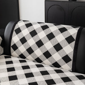 Non-Slip Chenille Sofa Slipcover Modern Geometric Sofa Protector Fits Most Sofas