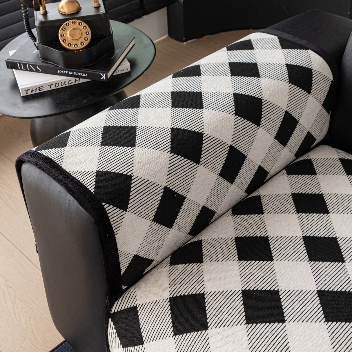 Non-Slip Chenille Sofa Slipcover Modern Geometric Sofa Protector Fits Most Sofas