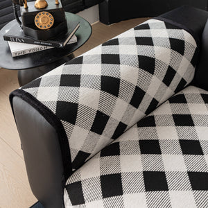 Non-Slip Chenille Sofa Slipcover Modern Geometric Sofa Protector Fits Most Sofas