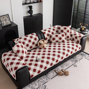 Non-Slip Chenille Sofa Slipcover Modern Geometric Sofa Protector Fits Most Sofas