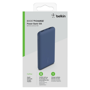 Belkin Boost Up Charge 3 Port Portable Power Bank 10,000 mAh with USB A to USB C Cable by Belkin