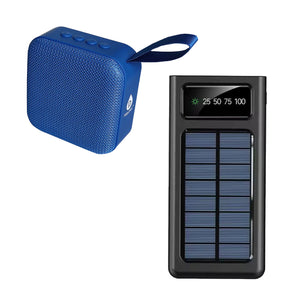 Adventure Power & Sound Bundle – Portable Solar Power Bank + 360° Wireless Speaker by Pursonic