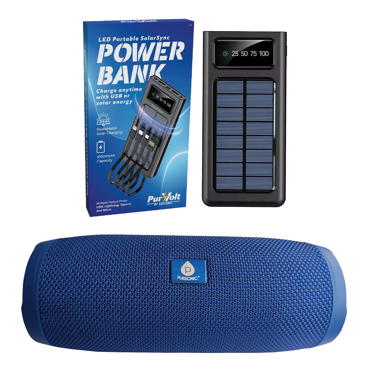 ✈️🔋🎶 Pursonic Adventure Travel Bundle: Stay Charged, Entertained, and Ready for Anything! by Pursonic