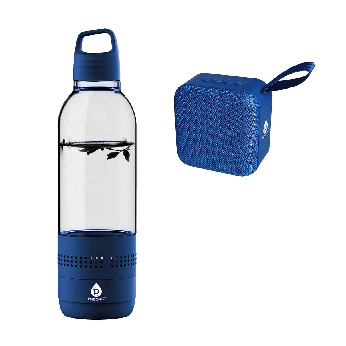 Pursonic Wireless Hydration & Sound Bundle – 2-in-1 Water Bottle Speaker & Portable Wireless Speaker by Pursonic