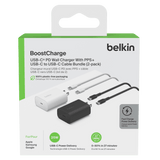 Belkin 2 25W USB C PD Wall Chargers with 2 USB C Cables 1m (4 Pack Bundle) by Belkin