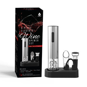 Pursonic 5-Piece Electric Wine Opener Set by Pursonic