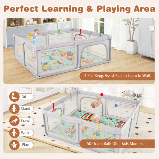 53 Inches Computer Desk with Power Outlets and 4 Storage Drawers-White