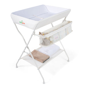 Baby Storage Foldable Diaper Changing Table-Beige