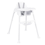 4 in 1 Convertible Kids Dining High Chair with Adjustable Removable Tray and Footrest-White