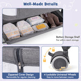Baby Bassinet Bedside Sleeper with 6-Level Adjustable Height-Gray