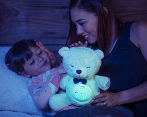 Lumipets Bear with Sound  Nursery Night Light & Sound Soother for Babies