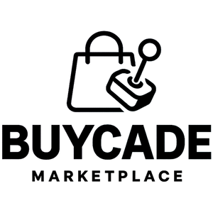 Logo of Buycade Marketplace with a shopping bag and joystick icon on a white background.