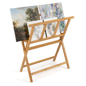 Bamboo Art Print Rack for Canvas Storage and Display-Natrual