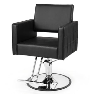 Barber Salon Chair Beauty Styling Chair with Hydraulic Pump and Adjustable Height 360Â°Swivel Spa Chair-Black