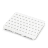 Waterproof HIPS Bath Spa Shower Mat with Non Slip Foot Pads-White