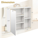 Bathroom Medicine Cabinet with Single Mirror Door-White