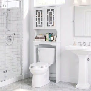 Bathroom Spacesaver Over the Toilet Door Storage Cabinet
